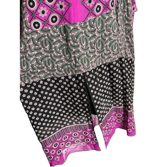 Free People Anna Sui 100% Silk Black Lattice Dress Tumbling Pines Kaftan S NWT - Picture 7 of 13